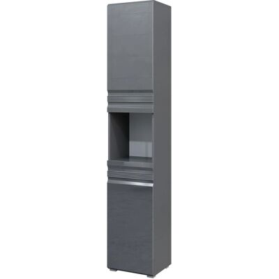 Vicco Freddy Badezimmer Schrank - Antrazit Hochglanz - 36x190.5 cm Vicco Freddy Badezimmer Schrank - Antrazit Hochglanz - 36x190.5 cm