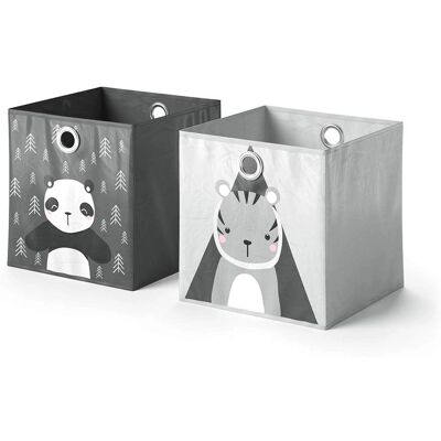 VICCO Caja plegable - Gris/Gris oscuro - Set de 2 VICCO Caja plegable - Gris/Gris oscuro - Set de 2