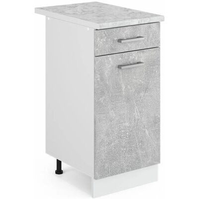 Vicco R-Line Mueble Bajo Cocina - 40cm Hormigón Modern y Blanco Vicco R-Line Mueble Bajo Cocina - 40cm Hormigón Modern y Blanco