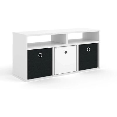Vicco - Divisorio per ambienti Hylda Bianco con 5 Scomparti e 3 Scatole Pieghevoli Vicco - Divisorio per ambienti Hylda Bianco con 5 Scomparti e 3 Scatole Pieghevoli