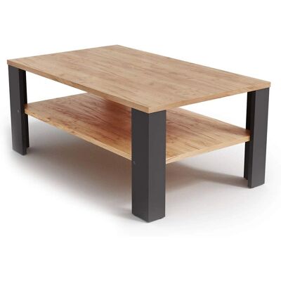 Vicco Mesa de centro - Antracita/Sabia de roble - 100x60x42cm - Mesa de centro Vicco Mesa de centro - Antracita/Sabia de roble - 100x60x42cm - Mesa de centro