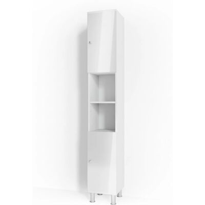 Armoire haute Fynn Vicco - Meuble de salle de bain blanc brillant - Publicité Armoire haute Fynn Vicco - Meuble de salle de bain blanc brillant - Publicité