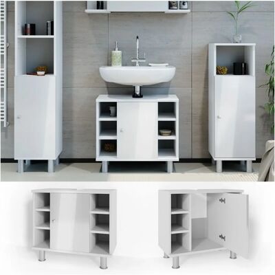 Gabinete de baño Vicco Fynn - Blanco, 60x54 cm - Muebles de baño Gabinete de baño Vicco Fynn - Blanco, 60x54 cm - Muebles de baño
