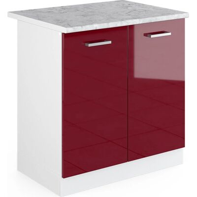 Vicco - Armadio da cucina modulare 80cm Bordeaux/Bianco Lucido Vicco - Armadio da cucina modulare 80cm Bordeaux/Bianco Lucido