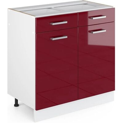 Vicco - Muebles de cocina modulares R-Line 80cm Blanco/Rojo Burdeos - Duraderos y Elegantes Vicco - Muebles de cocina modulares R-Line 80cm Blanco/Rojo Burdeos - Duraderos y Elegantes