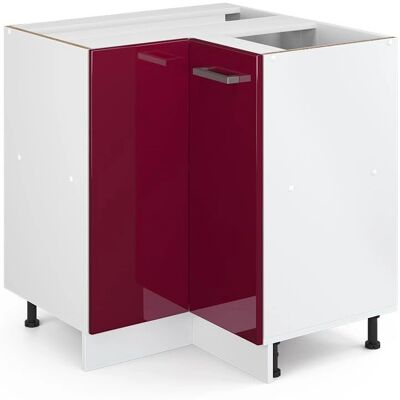 Vicco - Armario de esquina R-Line 75,6 cm Blanco/Rojo Burdeos Alto brillo Modern Vicco - Armario de esquina R-Line 75,6 cm Blanco/Rojo Burdeos Alto brillo Modern