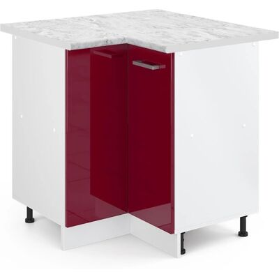 Armadio angolare Vicco R-Line - Bianco/Rosso lucido - 87cm Armadio angolare Vicco R-Line - Bianco/Rosso lucido - 87cm