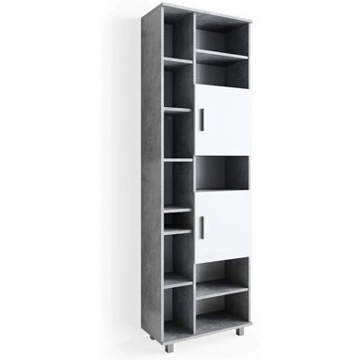 Armario de baño Vicco Ilias - Hormigón, 60 x 190 cm - Muebles de baño Armario de baño Vicco Ilias - Hormigón, 60 x 190 cm - Muebles de baño
