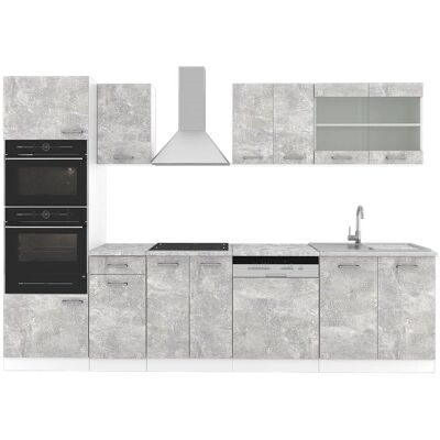 Vicco - Cocina modular R-Line 300cm Hormigón Blanco Vicco - Cocina modular R-Line 300cm Hormigón Blanco