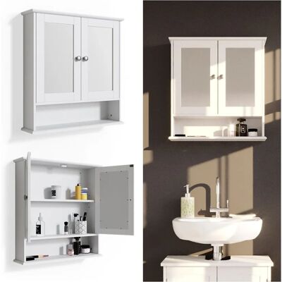 Vicco Armadietto con specchio - Blanco - Armario de baño Vicco Armadietto con specchio - Blanco - Armario de baño