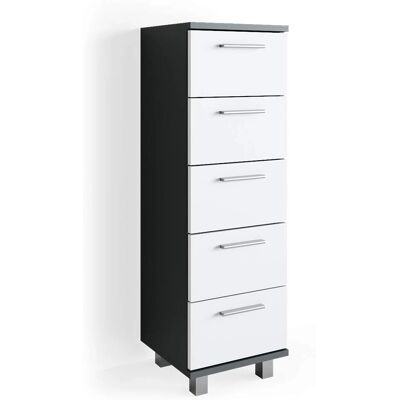 Vicco Ilias Badezimmer Schrank - Anthrazit - 30x95cm - Stauraum & Design Vicco Ilias Badezimmer Schrank - Anthrazit - 30x95cm - Stauraum & Design
