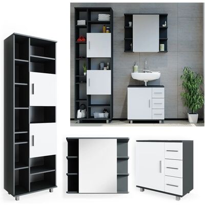 Set de baño Vicco Ilias - Antracita, 3 piezas Set de baño Vicco Ilias - Antracita, 3 piezas