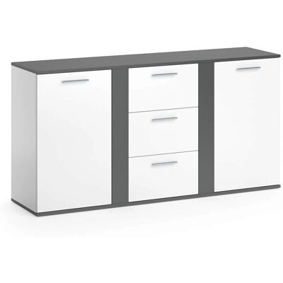 Vicco Novelli Kommode - Anthrazit/Sonoma - 155x80 cm Vicco Novelli Kommode - Anthrazit/Sonoma - 155x80 cm
