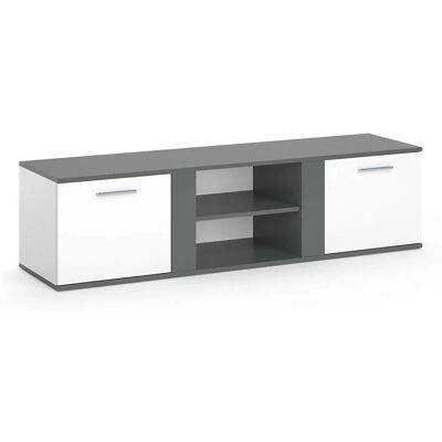 Mueble bajo para TV Vicco Novelli - Estantes abiertos y cerrados - Acabado de hormigón moderno Mueble bajo para TV Vicco Novelli - Estantes abiertos y cerrados - Acabado de hormigón moderno