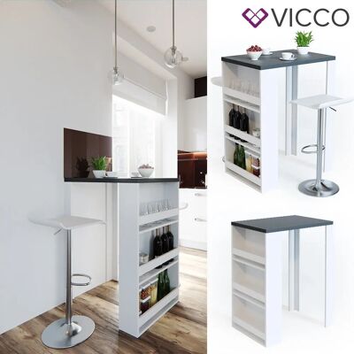 Vicco - Mesa de bar compacta - Antracita/blanco - 57x80 cm Vicco - Mesa de bar compacta - Antracita/blanco - 57x80 cm