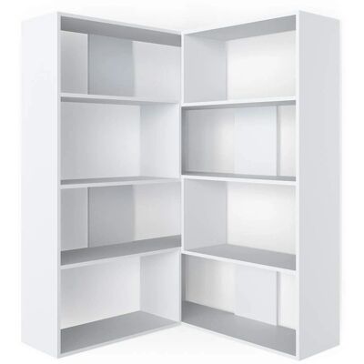 Libreria angolare Laine Vicco - Spazio di archiviazione e divisorio Libreria angolare Laine Vicco - Spazio di archiviazione e divisorio