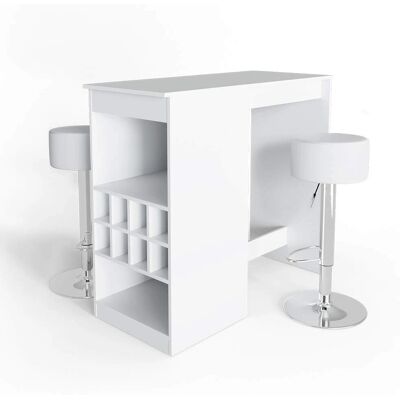 Vicco Ross Bar Tische-Set - Weiß Vicco Ross Bar Tische-Set - Weiß