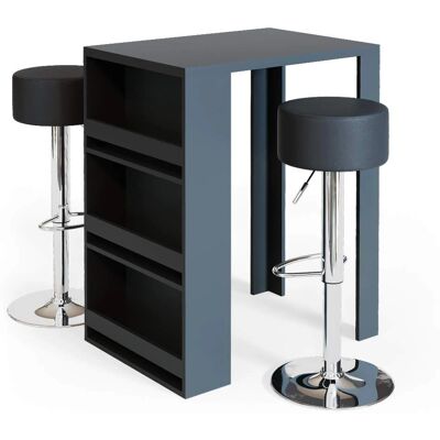 Vicco - Set di Tavolo da Bar con 2 Sgabelli Vicco - Set di Tavolo da Bar con 2 Sgabelli