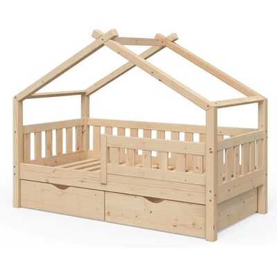 Cama infantil Vitalispa 80x160cm Marrón con Cajones - Muebles para niños Cama infantil Vitalispa 80x160cm Marrón con Cajones - Muebles para niños