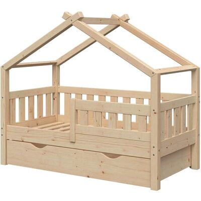 Vitalispa - Lit bébé Design 140x70cm Nature avec lit d'appoint et protection contre la chute - Publicité Vitalispa - Lit bébé Design 140x70cm Nature avec lit d'appoint et protection contre la chute - Publicité