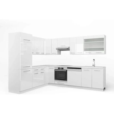 Vicco Modelo Fame-Line Cocina Esquinera - Moderna, Blanco, 227x60cm Vicco Modelo Fame-Line Cocina Esquinera - Moderna, Blanco, 227x60cm