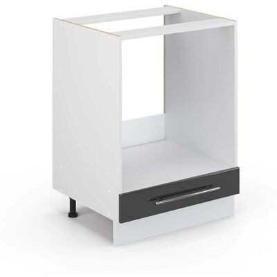 Vicco - Armario para horno empotrado - Antracita alto brillo - 60cm - Muebles de cocina Vicco - Armario para horno empotrado - Antracita alto brillo - 60cm - Muebles de cocina