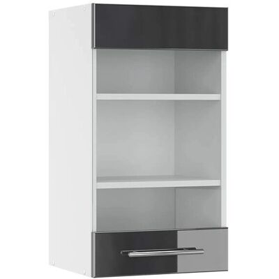 Vicco - Gabinete de cocina con puerta de cristal 40cm - Blanco/Antracita Vicco - Gabinete de cocina con puerta de cristal 40cm - Blanco/Antracita