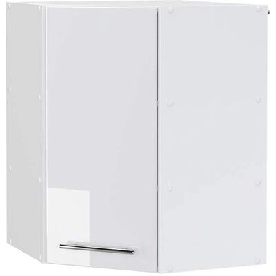 Armadio angolare bianco lucido Vicco - Spazio cucina Armadio angolare bianco lucido Vicco - Spazio cucina