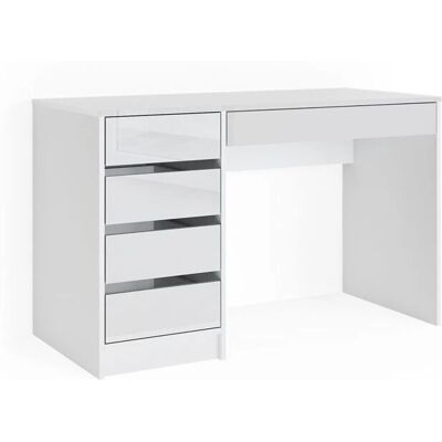 Mesa de maquillaje Sherry de Vicco, Blanco alto brillo, 120 cm Mesa de maquillaje Sherry de Vicco, Blanco alto brillo, 120 cm