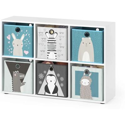 Vicco Kinderzimmer Aufbewahrungsschranke - 6 Boxen - 72x107.8cm - Raumteiler Vicco Kinderzimmer Aufbewahrungsschranke - 6 Boxen - 72x107.8cm - Raumteiler