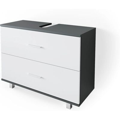 Vicco - Meuble salle de bain Ilias, anthracite/blanc, 80x60.8cm - Mobilier de salle de bain - Publicité Vicco - Meuble salle de bain Ilias, anthracite/blanc, 80x60.8cm - Mobilier de salle de bain - Publicité