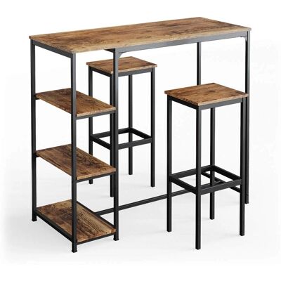 Conjunto de barra de madera rústica Vicco Fyrk - Estilo loft Conjunto de barra de madera rústica Vicco Fyrk - Estilo loft