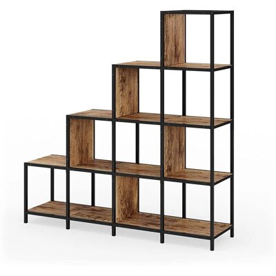 Vicco - Scaffale a gradini Fyrk legno antico/nero - Libreria Vicco - Scaffale a gradini Fyrk legno antico/nero - Libreria