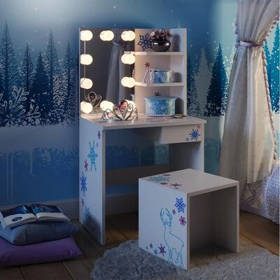 Vicco Schneeflocke Kinderschminktisch mit Hocker & LED Vicco Schneeflocke Kinderschminktisch mit Hocker & LED
