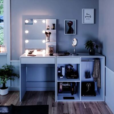 Vicco Isabelle Weiß LED Schminktisch Vicco Isabelle Weiß LED Schminktisch
