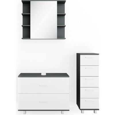 Vicco - Badezimmermöbelset Ilias - Anthrazit/Weiß Vicco - Badezimmermöbelset Ilias - Anthrazit/Weiß