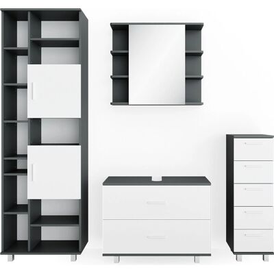 Conjunto de Muebles de Baño Vicco Ilias - Moderno, Espacioso, Fácil de Limpiar Conjunto de Muebles de Baño Vicco Ilias - Moderno, Espacioso, Fácil de Limpiar