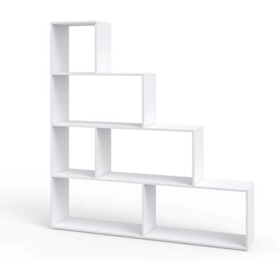 Vicco - Estantería de escalera Asym Blanca 6 compartimentos Vicco - Estantería de escalera Asym Blanca 6 compartimentos