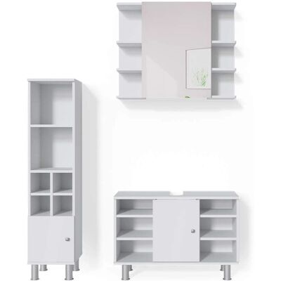 Conjunto de Muebles de Baño Fynn Vicco - Blanco, 3 Piezas Conjunto de Muebles de Baño Fynn Vicco - Blanco, 3 Piezas
