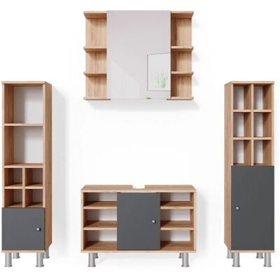 Conjunto de Muebles de Baño Vicco Fynn - 4 Piezas - Diseño Minimalista Moderno Conjunto de Muebles de Baño Vicco Fynn - 4 Piezas - Diseño Minimalista Moderno