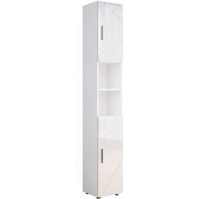 Gabinete de baño Vicco Irma - Alto brillo, 30x192cm, Blanco Gabinete de baño Vicco Irma - Alto brillo, 30x192cm, Blanco