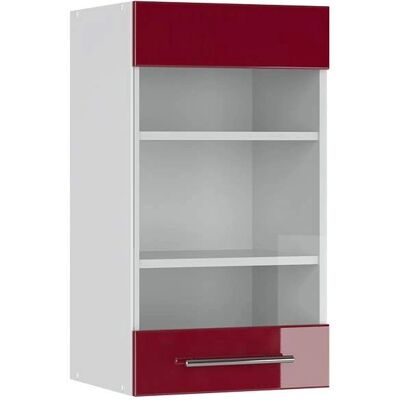Vicco - Armoire murale en verre Fame-Line 40cm Blanc/Rouge Bordeaux Haute Brillance Moderne - Publicité Vicco - Armoire murale en verre Fame-Line 40cm Blanc/Rouge Bordeaux Haute Brillance Moderne - Publicité