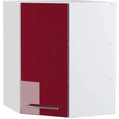 Vicco Modelo 57 cm Armario de esquina de pared - Rojo Burdeos y Blanco - Armario de pared Vicco Modelo 57 cm Armario de esquina de pared - Rojo Burdeos y Blanco - Armario de pared