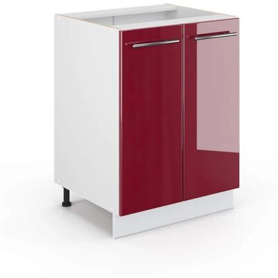 Vicco Meuble bas de cuisine Fame-Line - Rouge Bordeaux, Blanc, 60 cm - Publicité Vicco Meuble bas de cuisine Fame-Line - Rouge Bordeaux, Blanc, 60 cm - Publicité