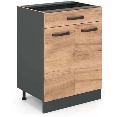 Vicco - Meuble bas de cuisine R-Line, 60cm, or/anthracite - Publicité Vicco - Meuble bas de cuisine R-Line, 60cm, or/anthracite - Publicité