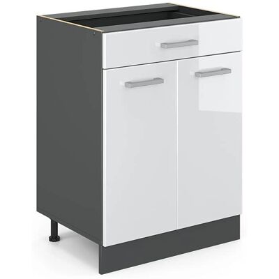 Vicco - Mueble Bajo de Cocina 60cm Blanco Brillo - R-Line Vicco - Mueble Bajo de Cocina 60cm Blanco Brillo - R-Line