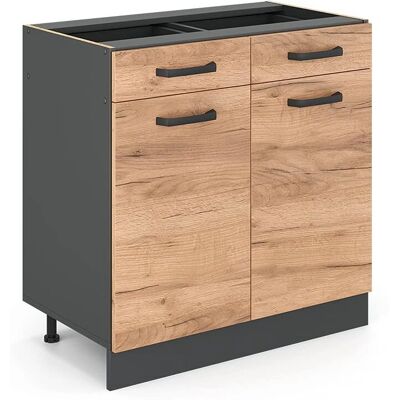 Vicco Modello R-Line Mobile da Cucina - Rovere Dorato, 80cm Vicco Modello R-Line Mobile da Cucina - Rovere Dorato, 80cm