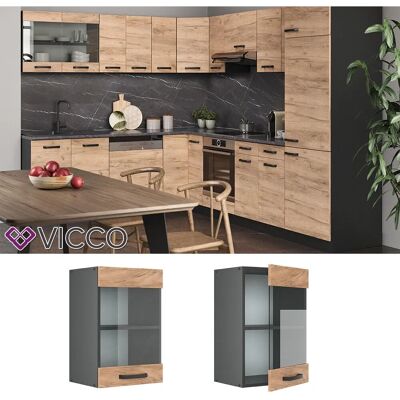 Vicco - Armadio alto con vetro di alta qualità - Spazio cucina Vicco - Armadio alto con vetro di alta qualità - Spazio cucina
