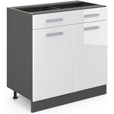 Vicco - Mobili cucina R-Line, bianco lucido, 80cm Vicco - Mobili cucina R-Line, bianco lucido, 80cm