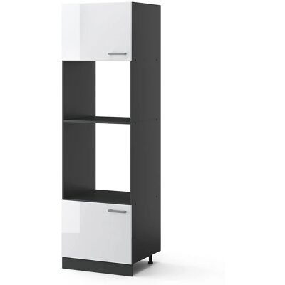Vicco - Mueble microondas R-Line 60 cm Antracita/Blanco alto brillo moderno Vicco - Mueble microondas R-Line 60 cm Antracita/Blanco alto brillo moderno